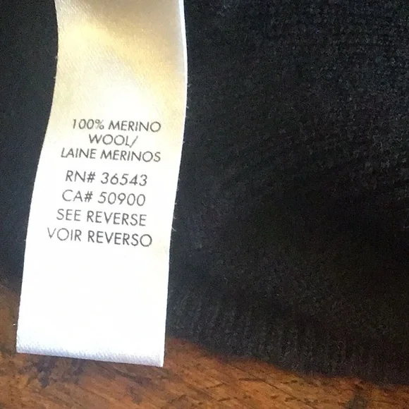 Men's Black and Gray Sweater Calvin Klein merino wool size large - Picture 5 of 5